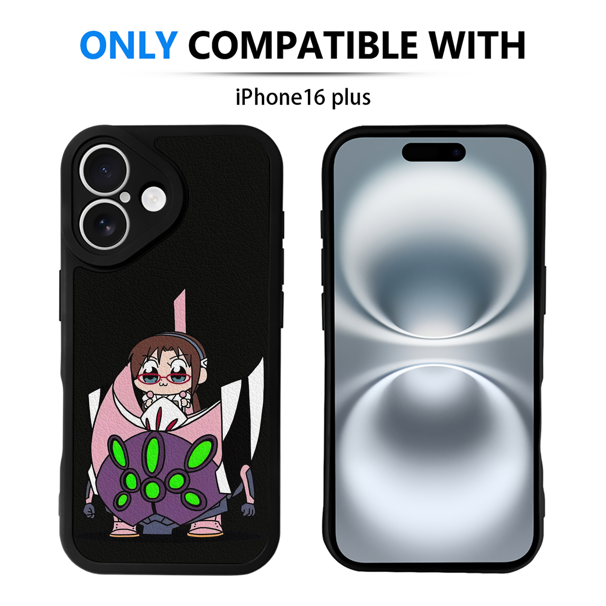 （画像用） EVA 新世紀エヴァンゲリオン 【iPhone 16シリーズ対応】シリコンスマホケース（レザー調） 材質：シリコン